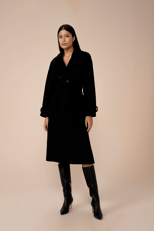 Trench Coat Kabarda Preto