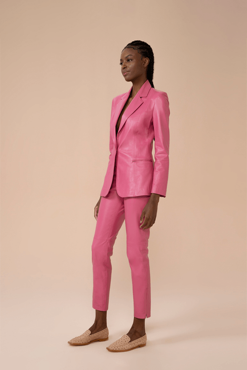 Blazer Emilie Couro Pink