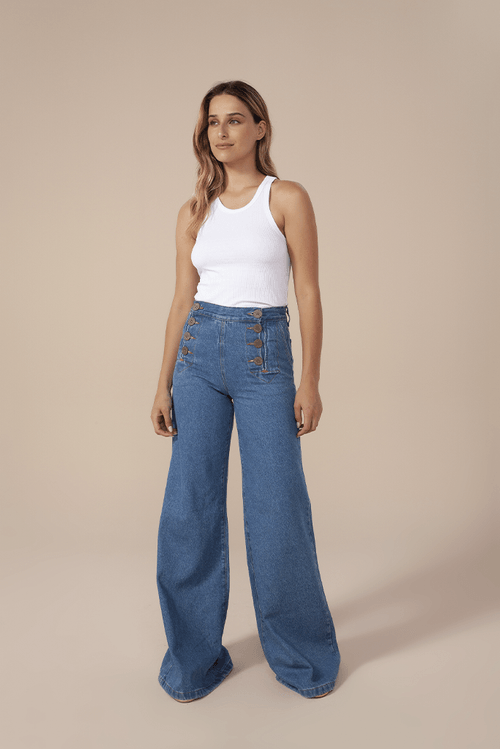 Calça Vietnã Jeans Médio