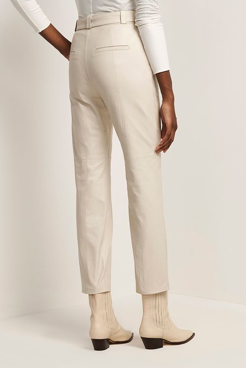 Calça Lambert Couro Creme