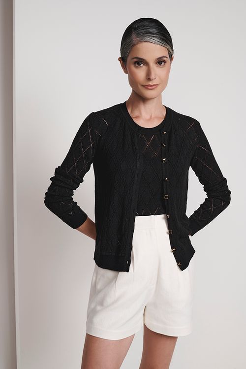 Cardigan Alisson Preto