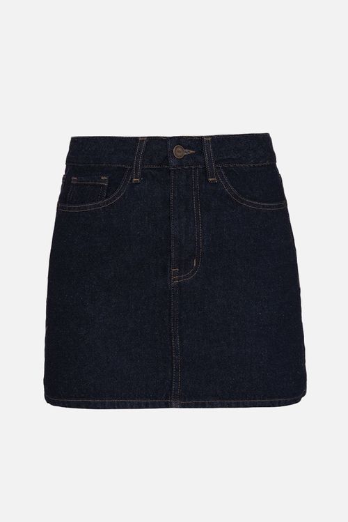 Saia Celeste Jeans Escuro