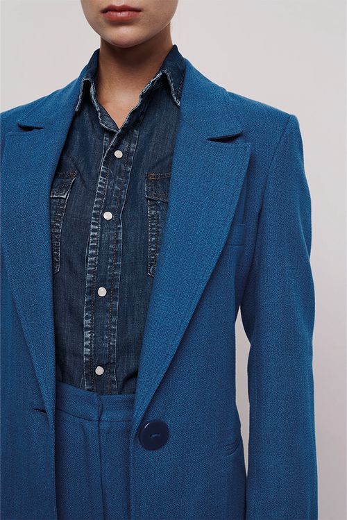 Blazer Domenique Azul Bic