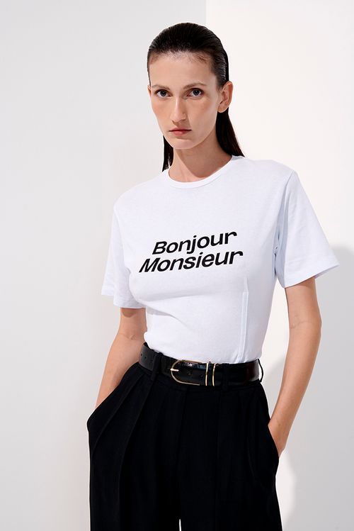 t Shirt Bonjour Off White