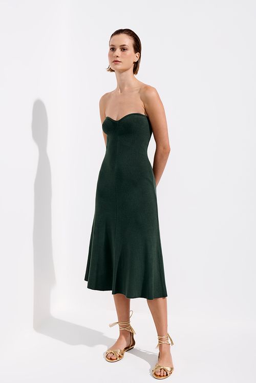 Vestido Meline Verde Folha