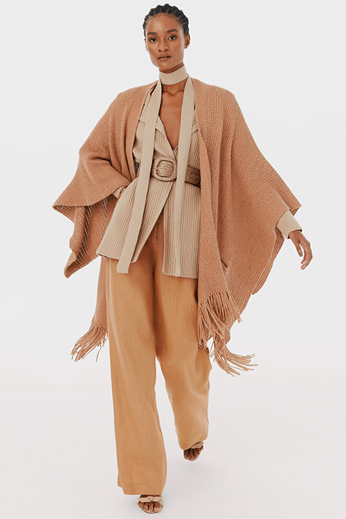 Poncho Kayla Camel