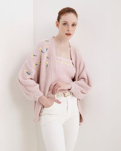 Cardigan Agatha Rosa Seco