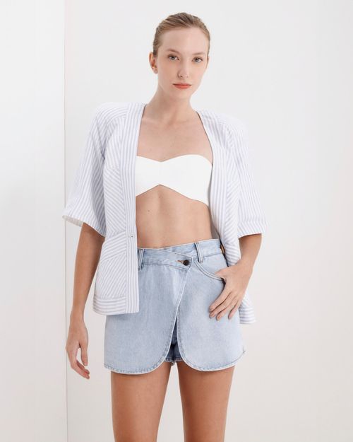 Shorts Saia Prado Jeans Claro
