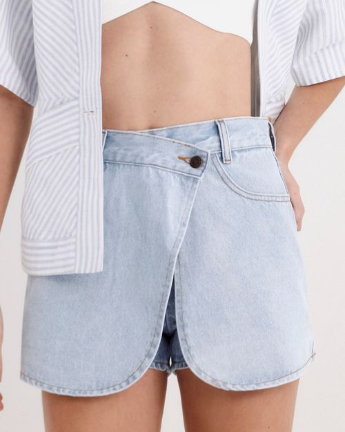 Shorts Saia Prado Jeans Claro